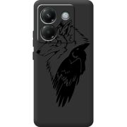 Чорний чохол BoxFace Poco M7 Pro 5G Wolf and Raven