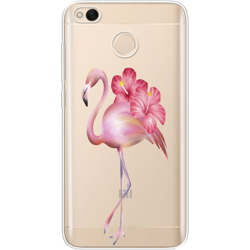 Прозрачный чехол Uprint Xiaomi Redmi 4x Floral Flamingo