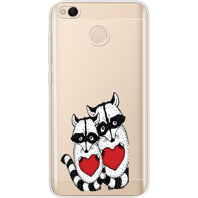 Прозрачный чехол Uprint Xiaomi Redmi 4x Raccoons in love