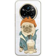 Прозорий чохол BoxFace Realme 14 Pro Plus Dog Coffeeman