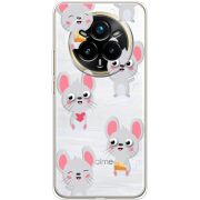 Прозорий чохол BoxFace Realme 14 Pro Plus с 3D-глазками Mouse