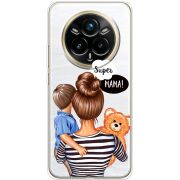 Прозорий чохол BoxFace Realme 14 Pro Plus Super Mama and Son