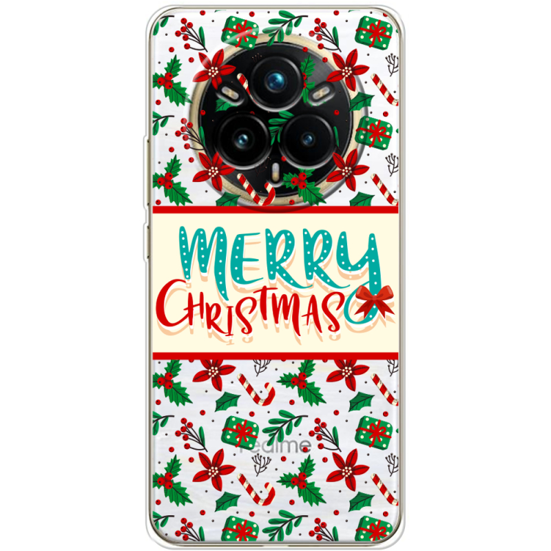 Прозорий чохол BoxFace Realme 14 Pro Plus Vintage Christmas Pattern