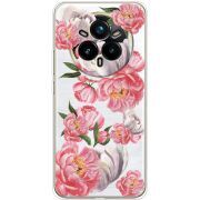 Прозорий чохол BoxFace Realme 14 Pro Plus Peony Watercolor Style