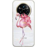 Прозорий чохол BoxFace Realme 14 Pro Plus Floral Flamingo