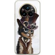 Прозорий чохол BoxFace Realme 14 Pro Plus Steampunk Cat