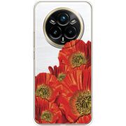 Прозорий чохол BoxFace Realme 14 Pro Plus Red Poppies