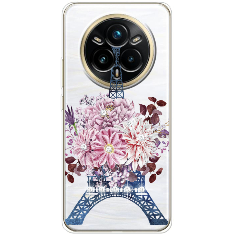 Чохол зі стразами Realme 14 Pro Plus Eiffel Tower