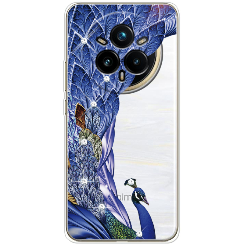 Чохол зі стразами Realme 14 Pro Plus Peafowl