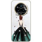 Чохол зі стразами Realme 14 Pro Plus Girl in the green dress