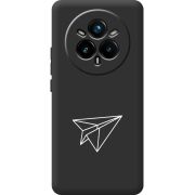Чорний чохол BoxFace Realme 14 Pro Plus Paper Plane