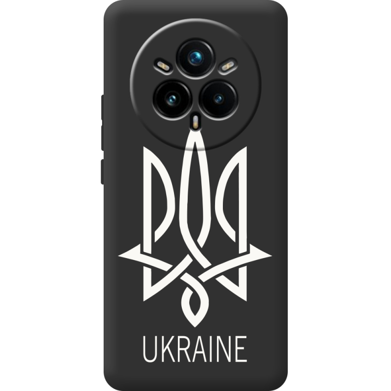 Чорний чохол BoxFace Realme 14 Pro Plus Тризуб монограмма ukraine