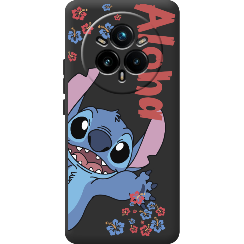Чорний чохол BoxFace Realme 14 Pro Plus Гавайський гість Stich