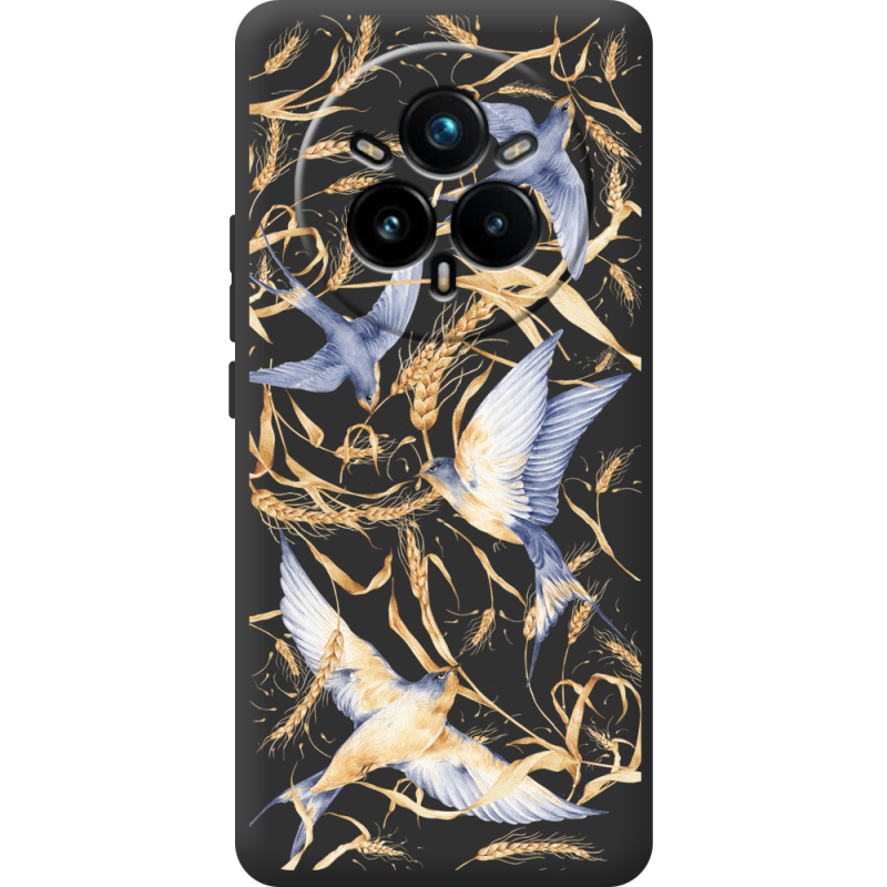 Чорний чохол BoxFace Realme 14 Pro Plus Ластівки