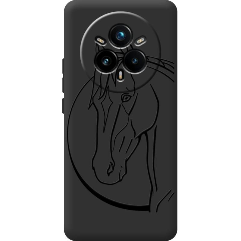 Чорний чохол BoxFace Realme 14 Pro Plus Horse