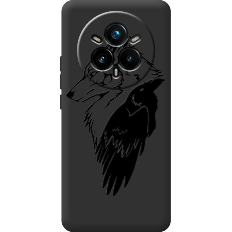 Чорний чохол BoxFace Realme 14 Pro Plus Wolf and Raven