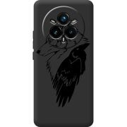 Чорний чохол BoxFace Realme 14 Pro Plus Wolf and Raven
