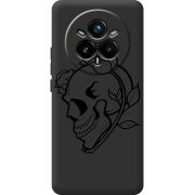 Чорний чохол BoxFace Realme 14 Pro Plus Skull and Roses