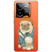 Прозорий чохол BoxFace Realme GT 7 Pro Dog Coffeeman