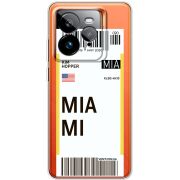 Прозорий чохол BoxFace Realme GT 7 Pro Ticket Miami