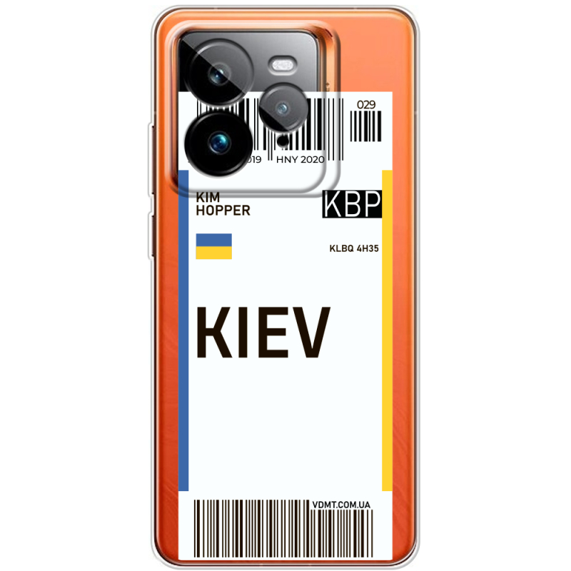 Прозорий чохол BoxFace Realme GT 7 Pro Ticket Kiev