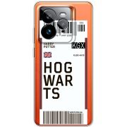 Прозорий чохол BoxFace Realme GT 7 Pro Ticket Hogwarts