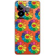 Прозорий чохол BoxFace Realme GT 7 Pro Hippie Flowers