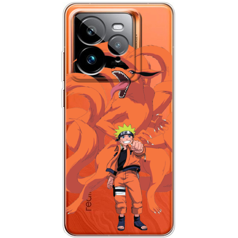 Прозорий чохол BoxFace Realme GT 7 Pro Naruto and Kurama