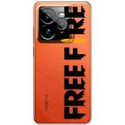 Прозорий чохол BoxFace Realme GT 7 Pro Free Fire Black Logo