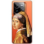 Прозорий чохол BoxFace Realme GT 7 Pro Девушка с жемчужной серёжкой