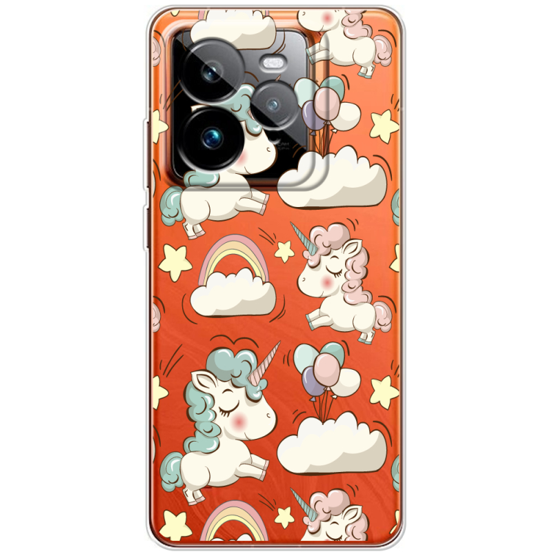Прозорий чохол BoxFace Realme GT 7 Pro Unicorns