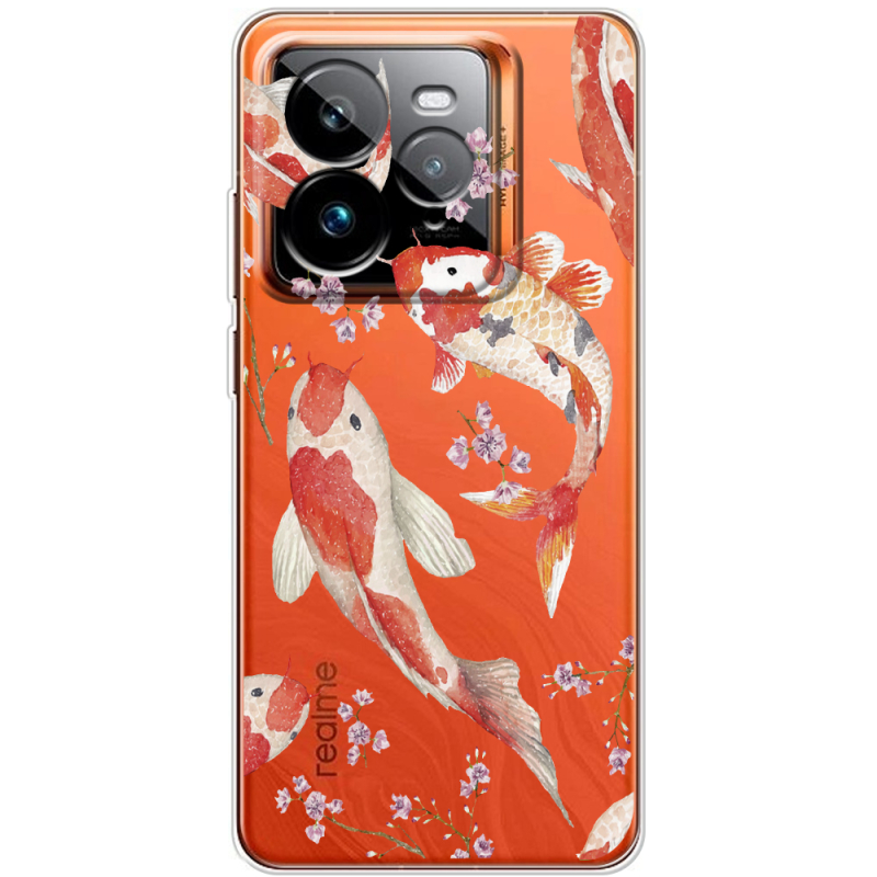 Прозорий чохол BoxFace Realme GT 7 Pro Japanese Koi Fish