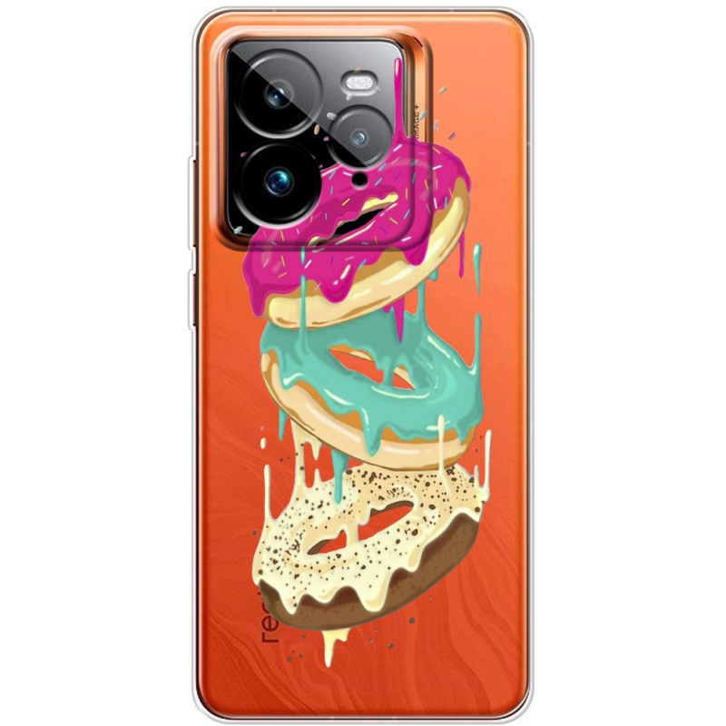 Прозорий чохол BoxFace Realme GT 7 Pro Donuts