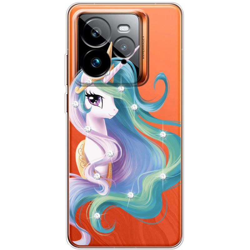 Чохол зі стразами Realme GT 7 Pro Unicorn Queen
