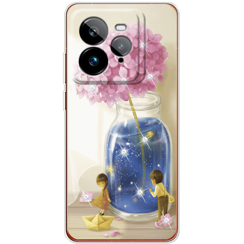 Чохол зі стразами Realme GT 7 Pro Little Boy and Girl