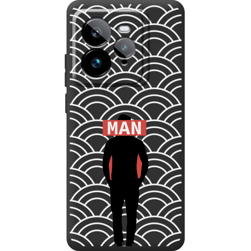 Чорний чохол BoxFace Realme GT 7 Pro Man Pattern