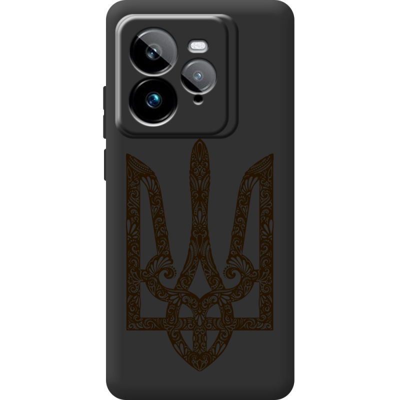Чорний чохол BoxFace Realme GT 7 Pro Ukrainian Trident