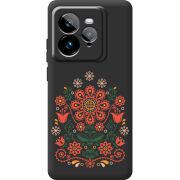 Чорний чохол BoxFace Realme GT 7 Pro Ukrainian Ornament