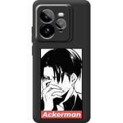 Чорний чохол BoxFace Realme GT 7 Pro Attack On Titan - Ackerman