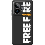 Чорний чохол BoxFace Realme GT 7 Pro Free Fire White Logo