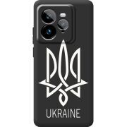 Чорний чохол BoxFace Realme GT 7 Pro Тризуб монограмма ukraine