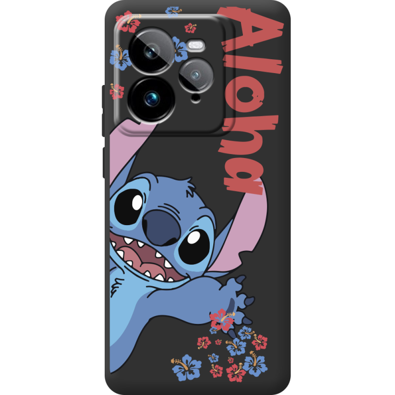 Чорний чохол BoxFace Realme GT 7 Pro Гавайський гість Stich
