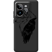 Чорний чохол BoxFace Realme GT 7 Pro Wolf and Raven