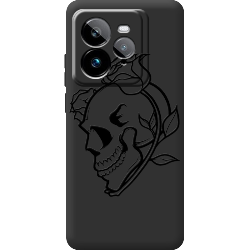 Чорний чохол BoxFace Realme GT 7 Pro Skull and Roses