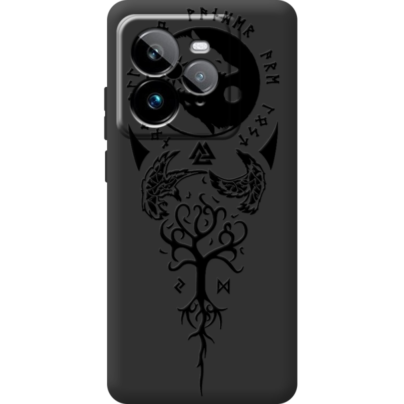 Чорний чохол BoxFace Realme GT 7 Pro Hugin and Munin