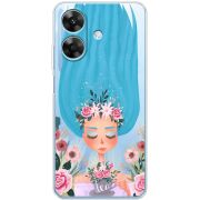 Прозорий чохол BoxFace Realme Note 60 Blue Hair