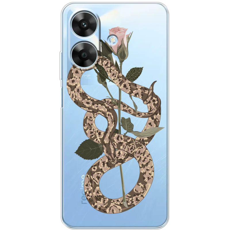 Прозорий чохол BoxFace Realme Note 60 Glamor Snake