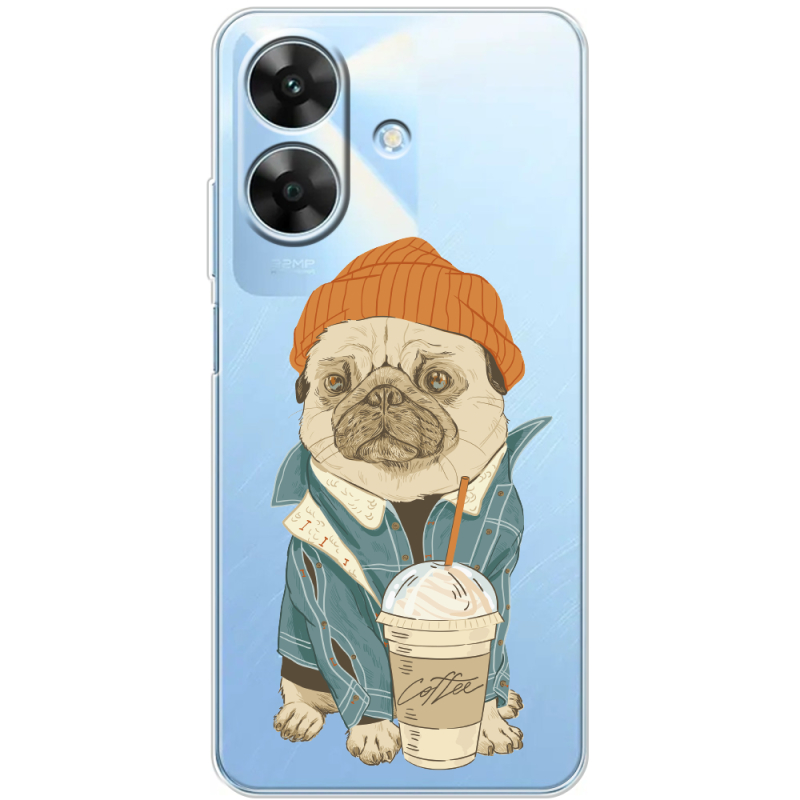 Прозорий чохол BoxFace Realme Note 60 Dog Coffeeman