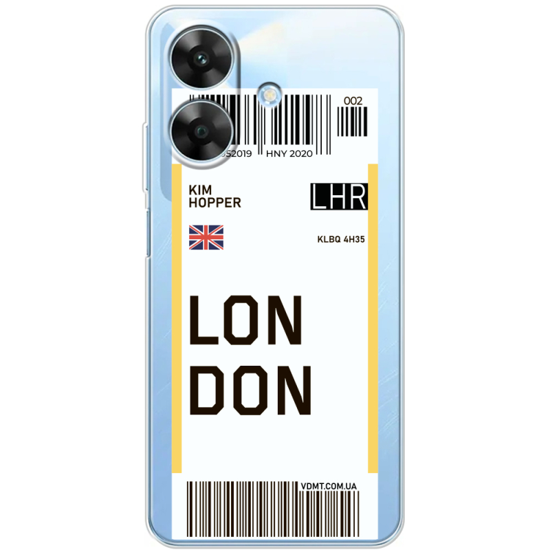 Прозорий чохол BoxFace Realme Note 60 Ticket London