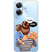 Прозорий чохол BoxFace Realme Note 60 Super Mama and Son
